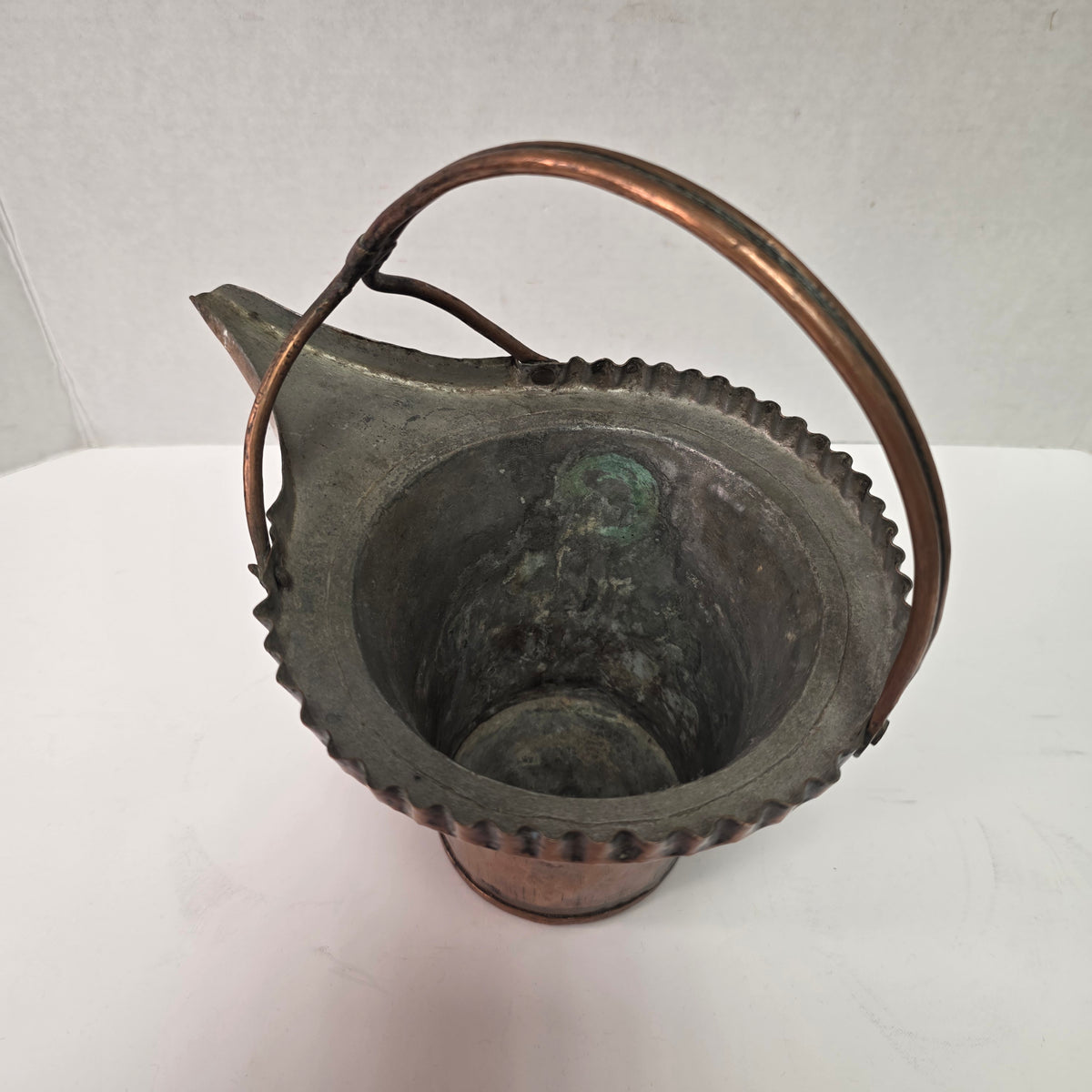 Remarkable primitive hand-forged copper vessel
