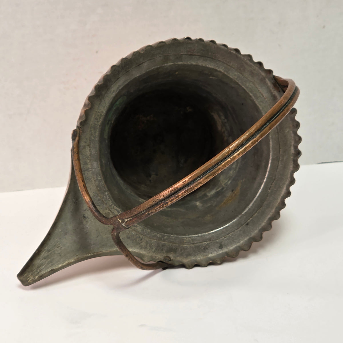 Remarkable primitive hand-forged copper vessel
