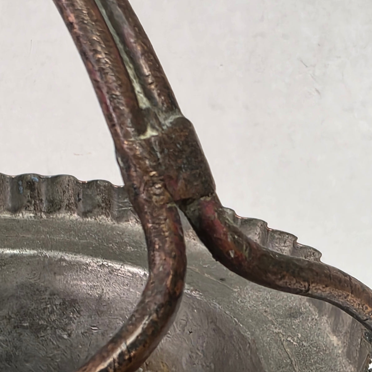 Remarkable primitive hand-forged copper vessel
