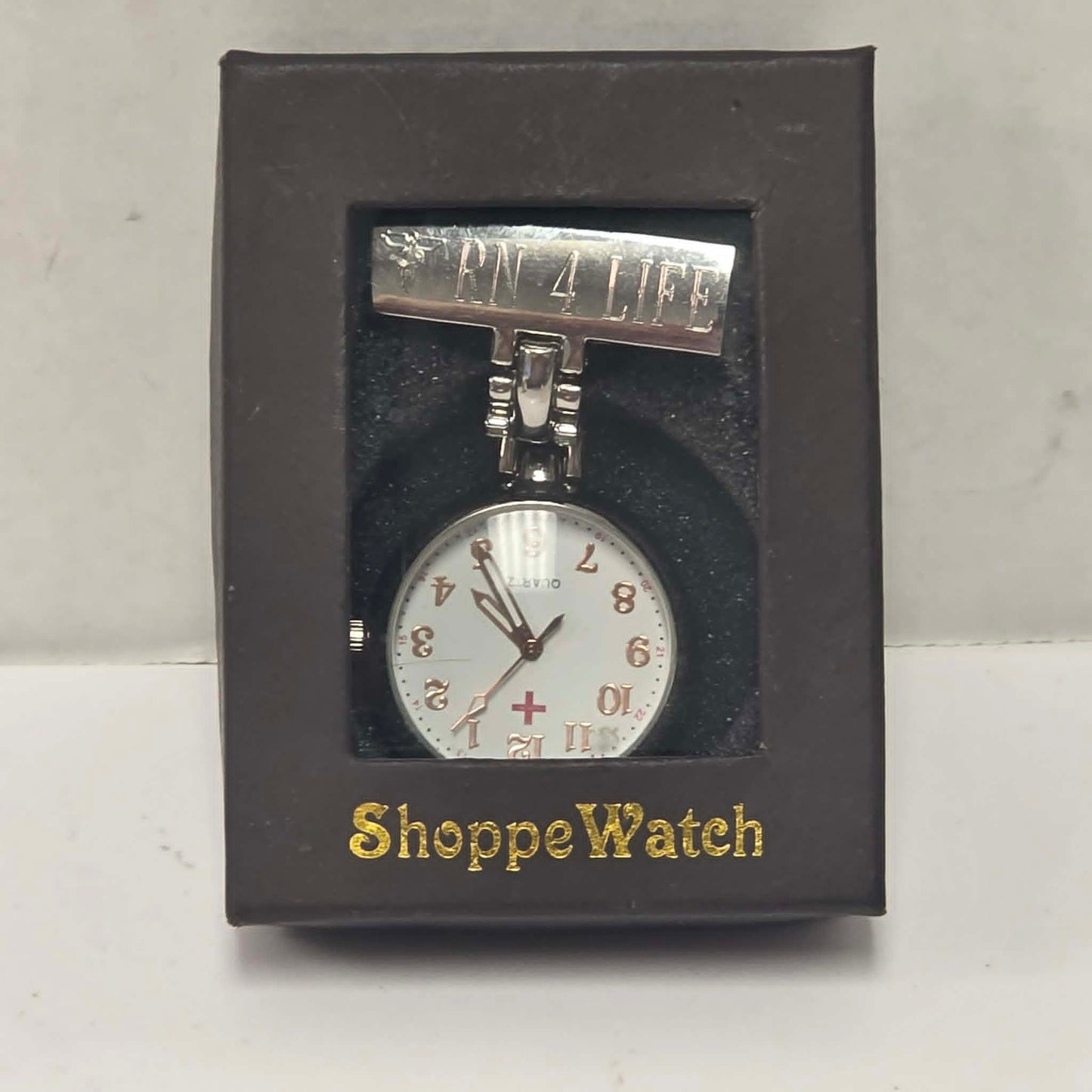 RN for Life pin-on nurse lapel watch in excellent condition.
