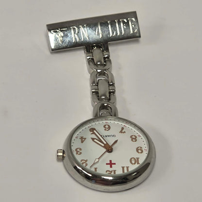 RN for Life pin-on nurse lapel watch in excellent condition.
