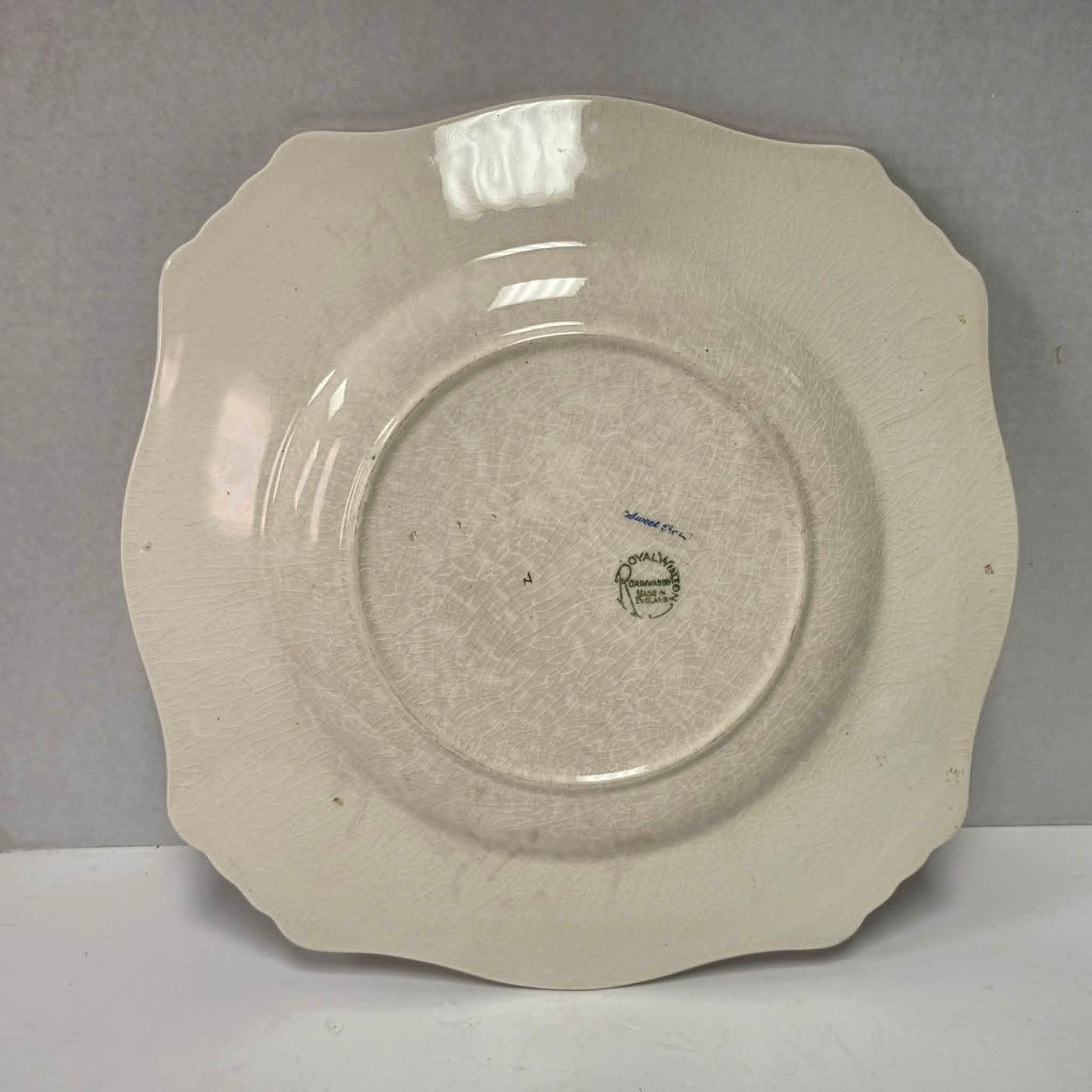 Beautiful Royal Winton Sweet Pea Ascot plate featuring the classic Wedgwood-style border.