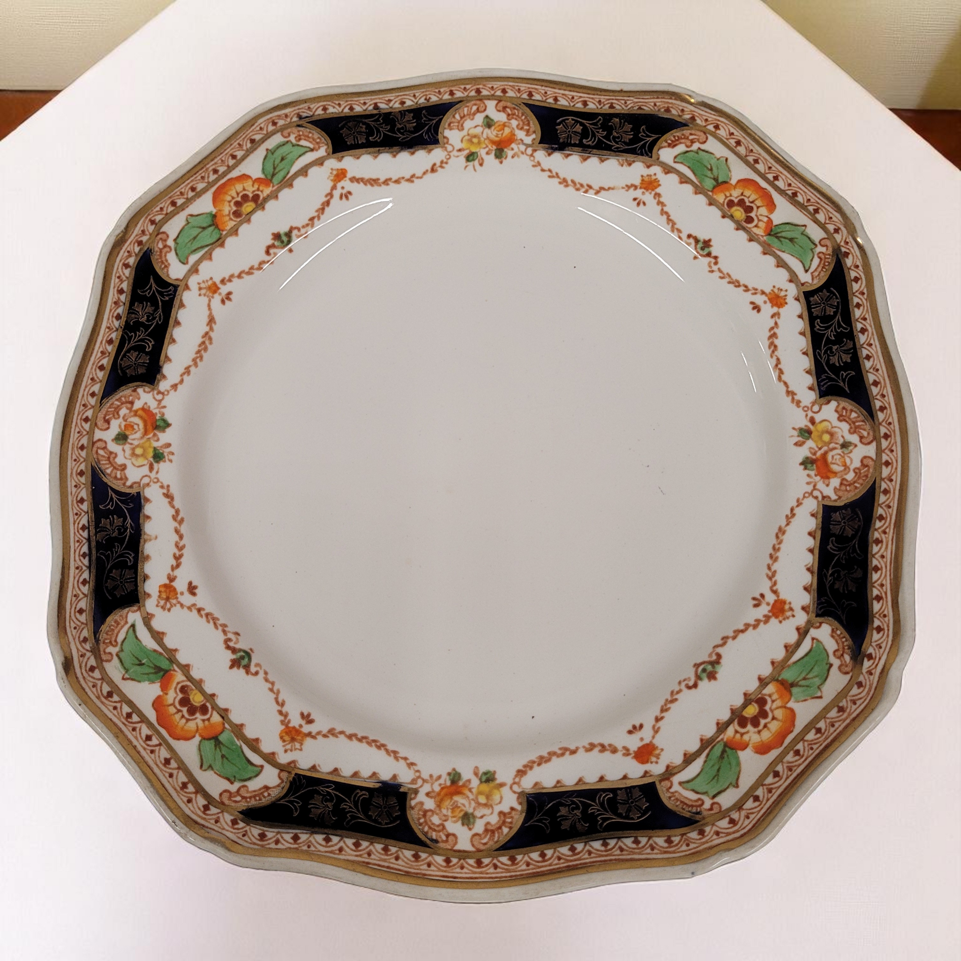 Set of 5 Royal Caledonia Crown China 8.75" Square Salad Plates – 1930s