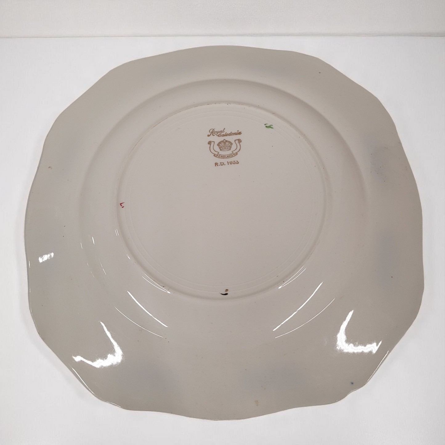 Set of 5 Royal Caledonia Crown China 8.75" Square Salad Plates – 1930s