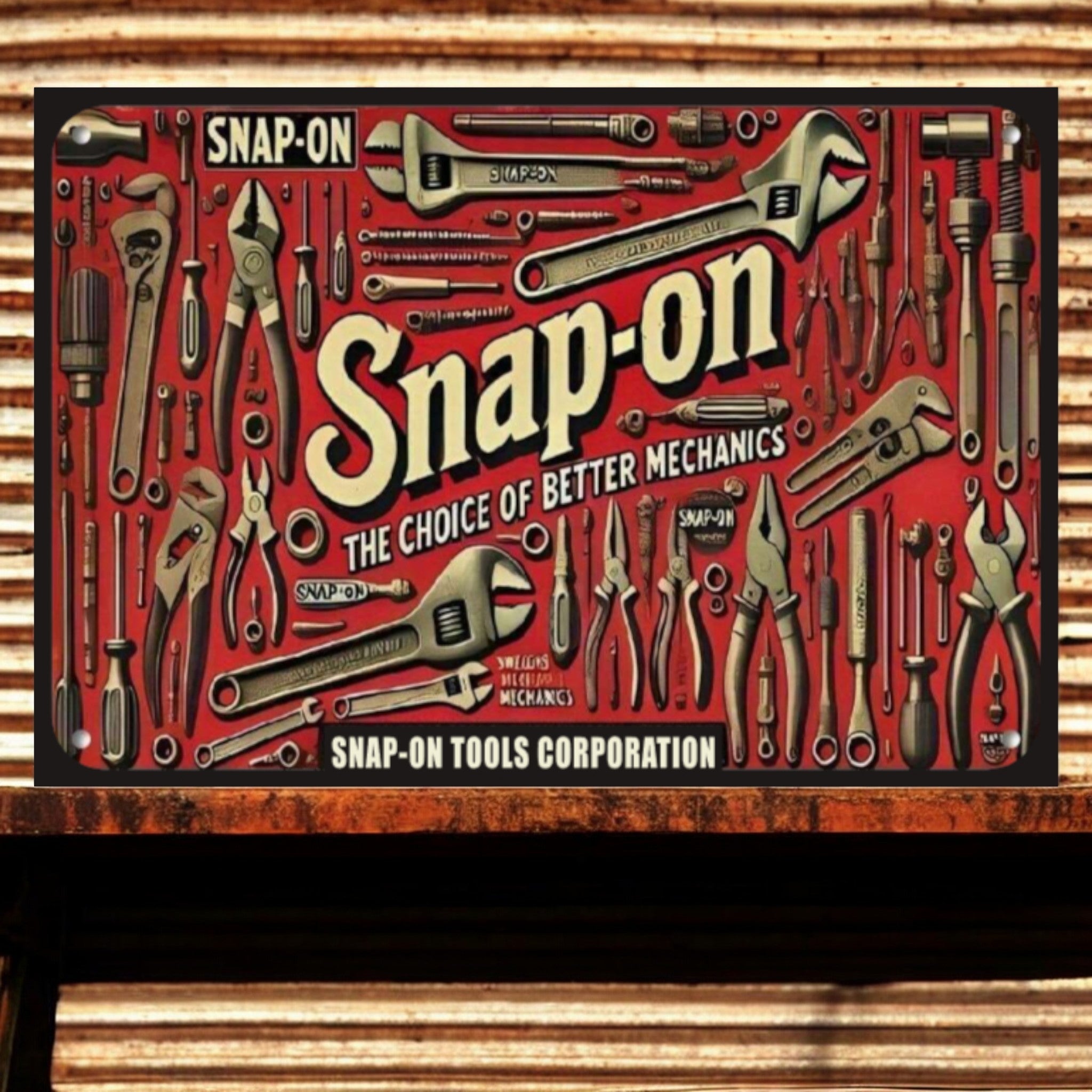 Rustic Snap-On Garage Sign “The Choice of Better Mechanics