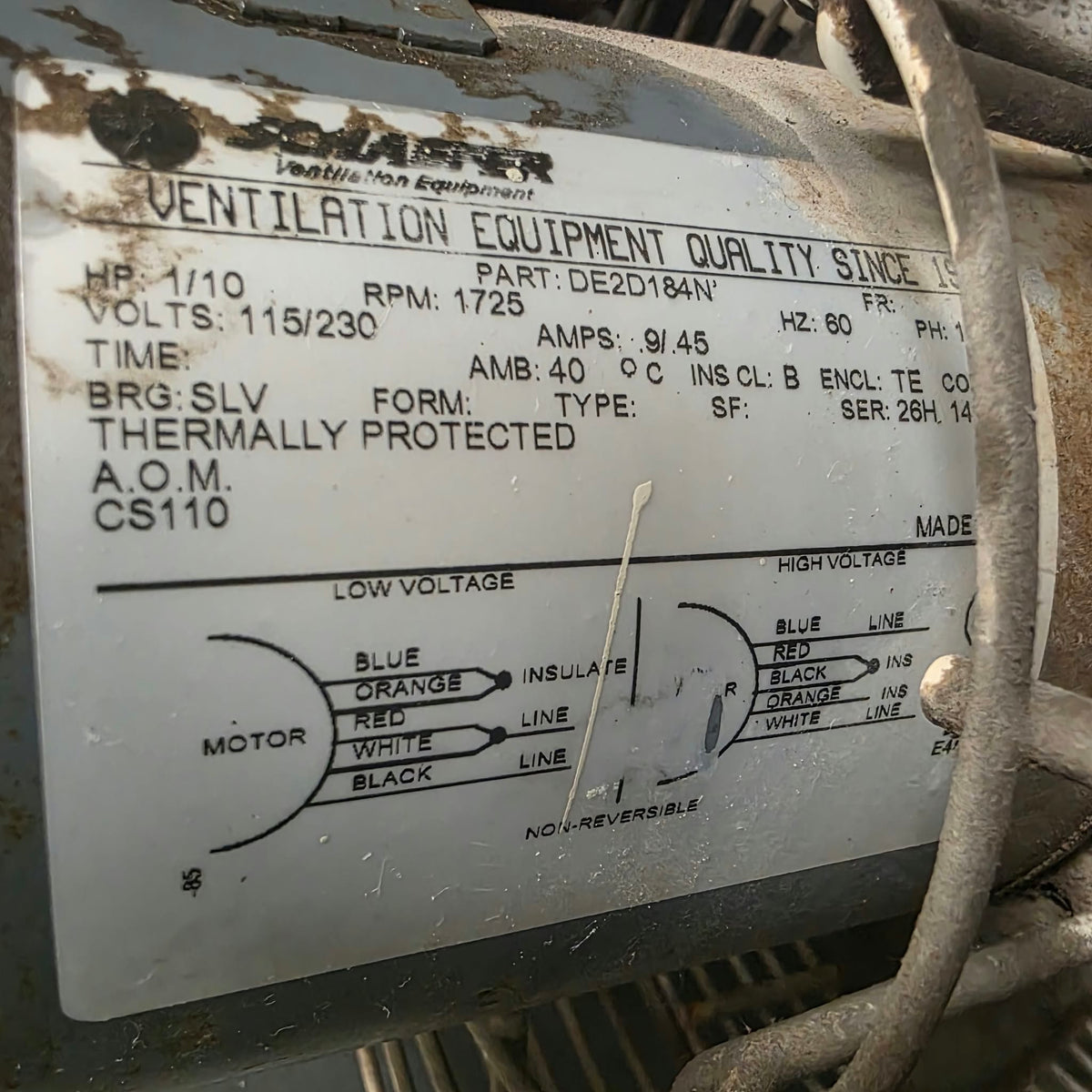 Schaefer 12 inch HAF horizontal air flow agricultural circulation fan
