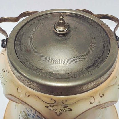 An elegant Victorian Royal Devon biscuit barrel in exceptional condition, ready to grace your kitchen or collection.