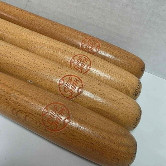 A rare vintage ShopSmith woodturning chisel set in excellent condition, featuring four specialty turning tools.