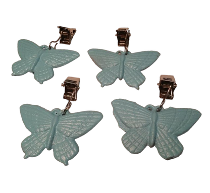 Tablecloth Clips & Weights Blue Butterflies