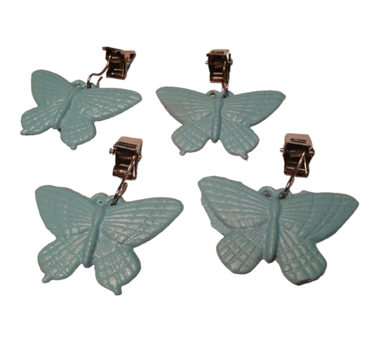 Tablecloth Clips & Weights Blue Butterflies