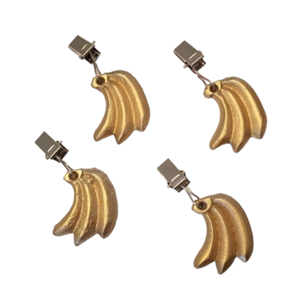 Tablecloth Clips & Weights Gold Bananas
