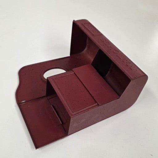 Vintage tin match safe with oval mirror