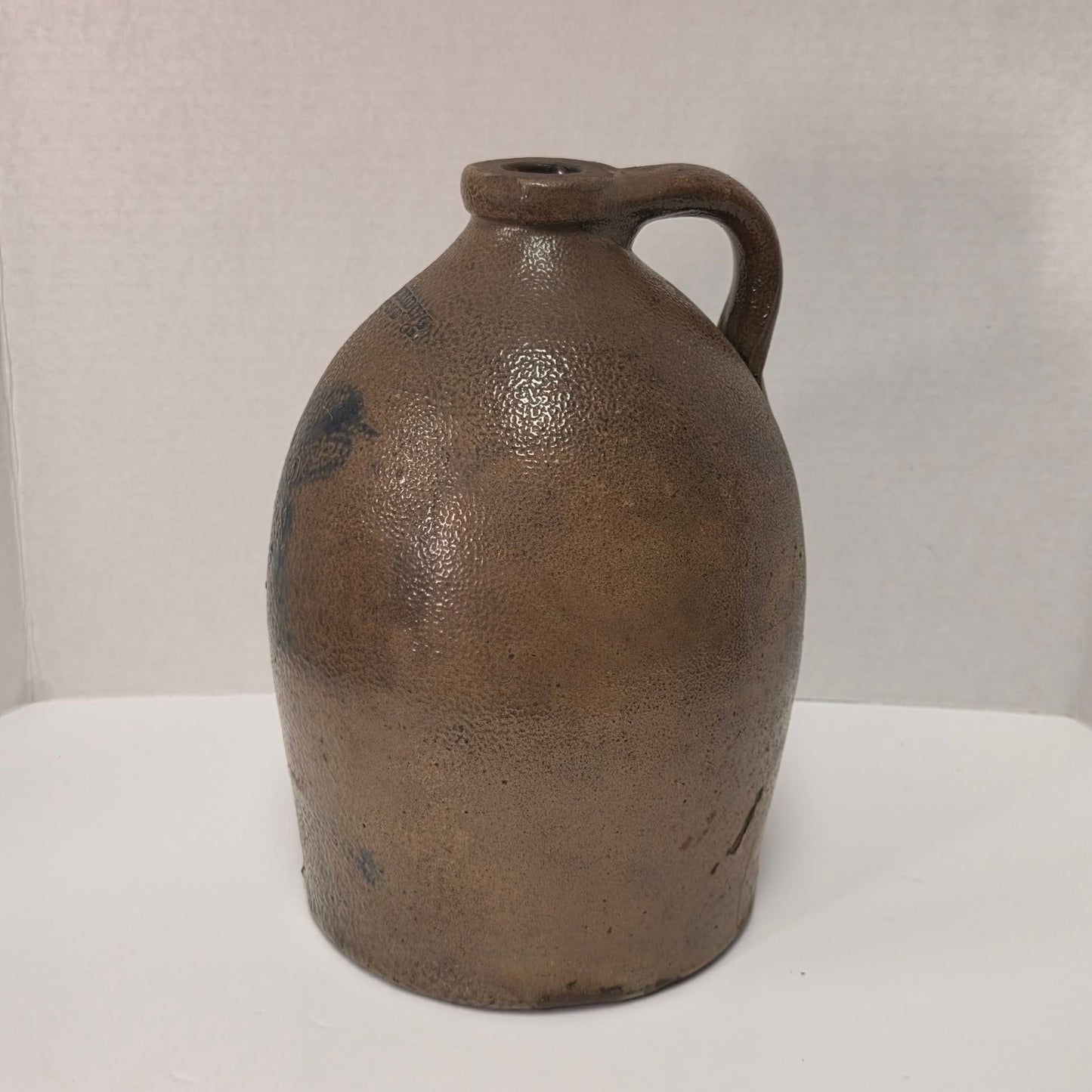 Antique W.E. Welding Brantford Ontario Salt Glaze Crock Jug 11”