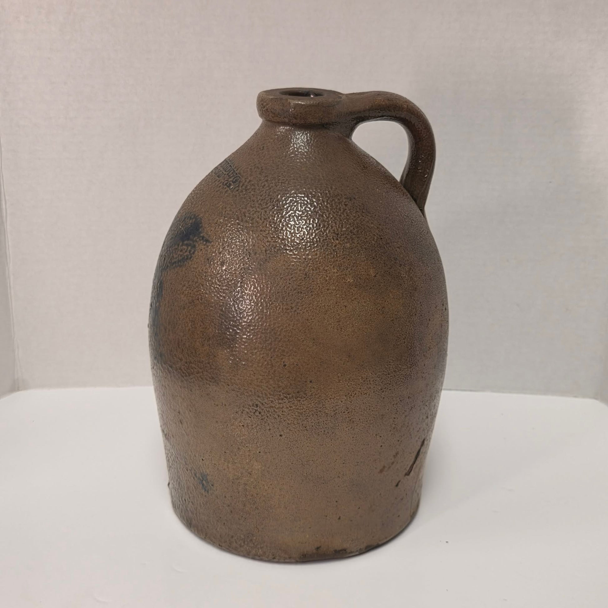Antique W.E. Welding Brantford Ontario Salt Glaze Crock Jug 11”