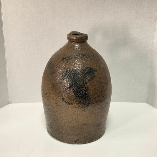Antique W.E. Welding Brantford Ontario Salt Glaze Crock Jug 11”