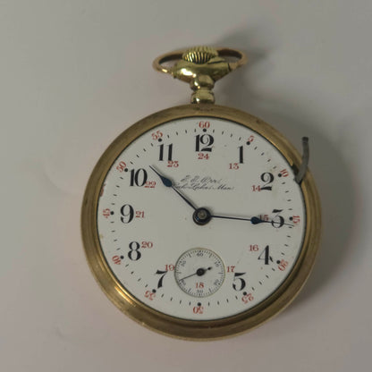 Hamilton Railroad Grade Pocket Watch Gold Filled Lever Set 17 Jewel Montgomery Dial
