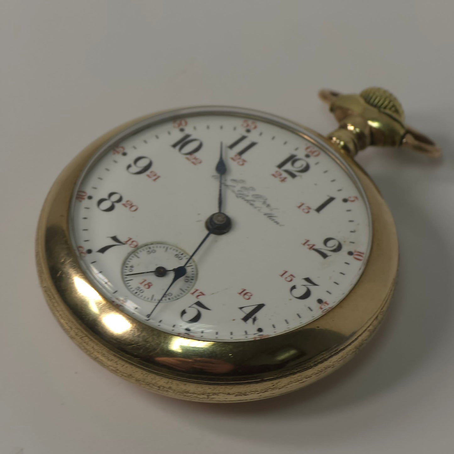 Hamilton Railroad Grade Pocket Watch Gold Filled Lever Set 17 Jewel Montgomery Dial
