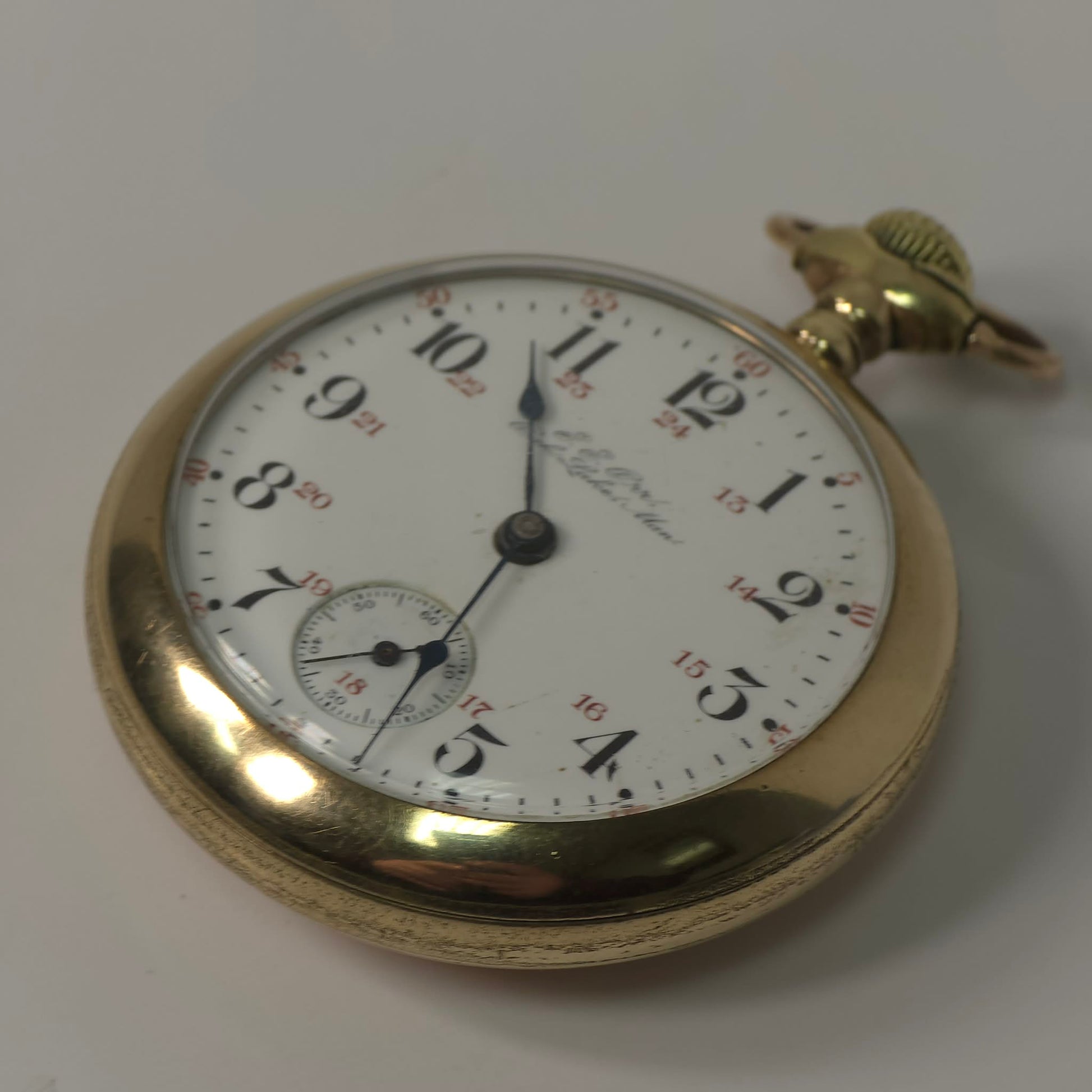Hamilton Railroad Grade Pocket Watch Gold Filled Lever Set 17 Jewel Montgomery Dial