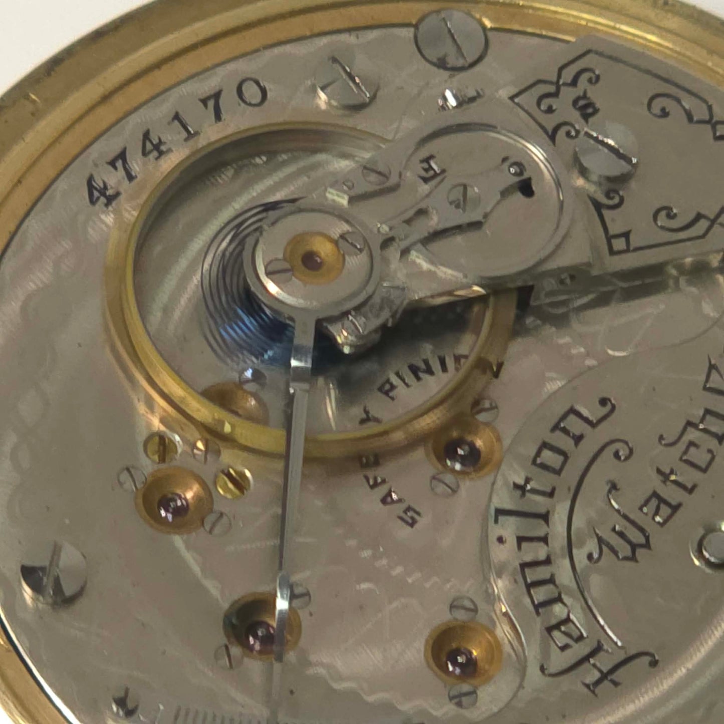 Hamilton Railroad Grade Pocket Watch Gold Filled Lever Set 17 Jewel Montgomery Dial