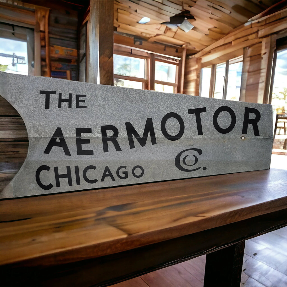 Aermotor Fin Aermotor Windmill Tail Fin Sign Tin Farm Decor – Wainfleet Trading Post