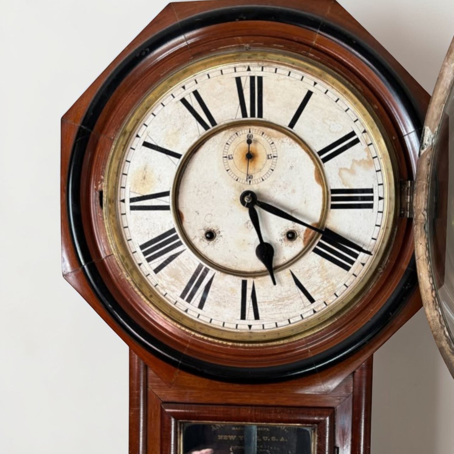 Antique Ansonia Long Drop Schoolhouse Clock