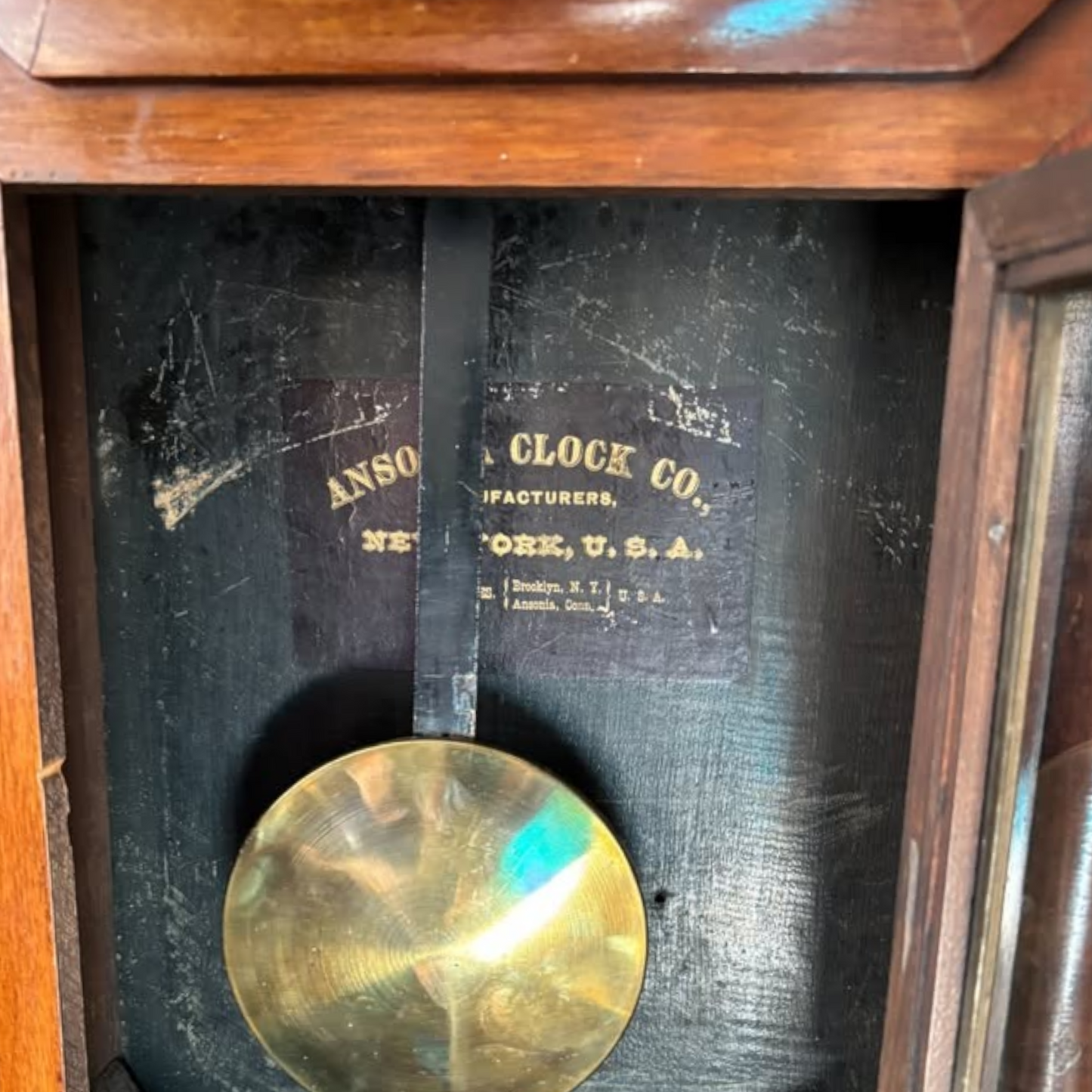 Antique Ansonia Long Drop Schoolhouse Clock