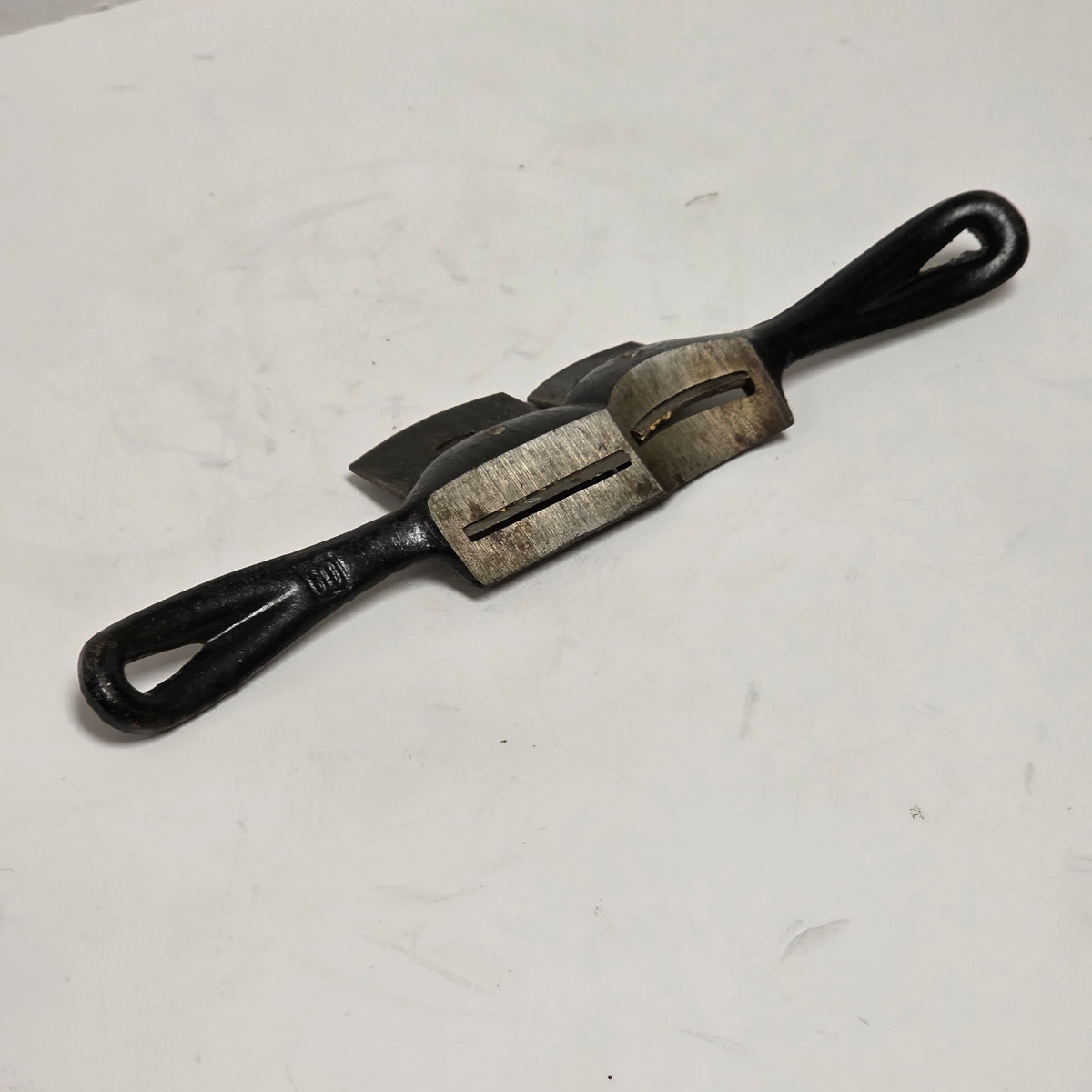 Antique German double spokeshave with dual blades
