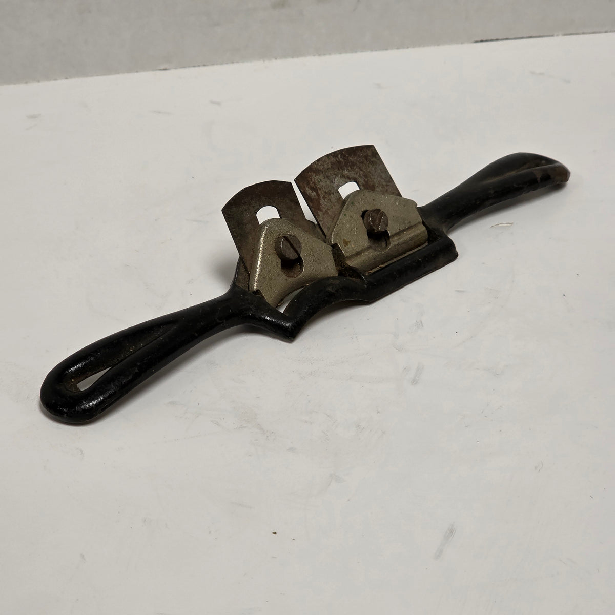 Antique German double spokeshave with dual blades
