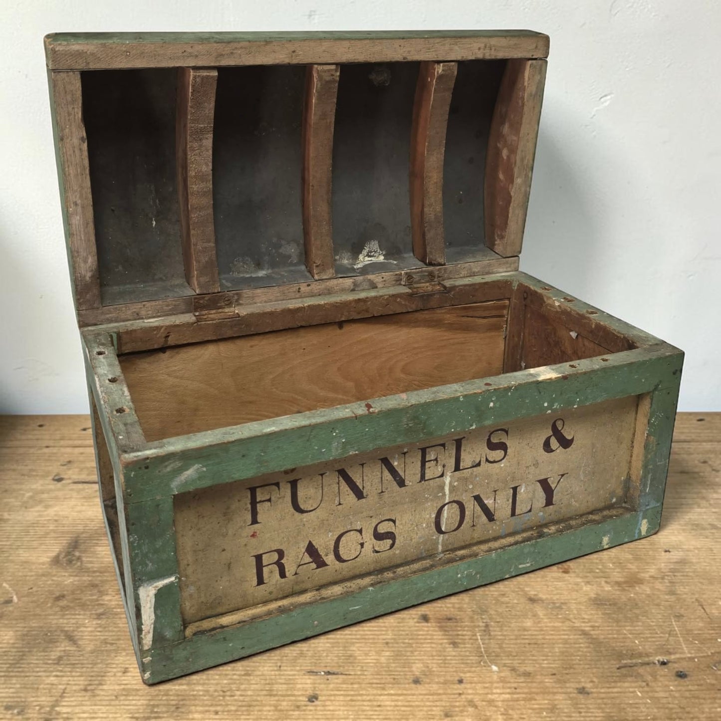 Antique Chicago & Northwestern Railway Domed Top Trunk 18” 