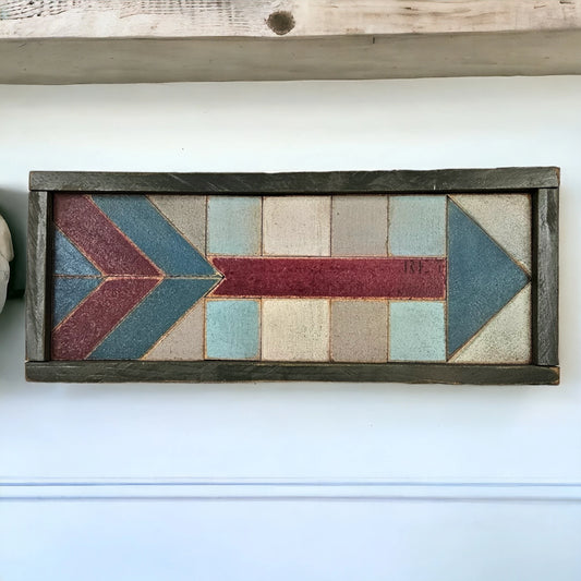 Handcrafted Wooden Tile Arrow