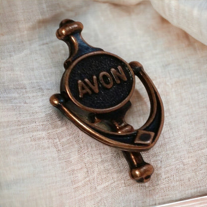 Avon Push Back Pins Silver Door Knocker Tear Drop