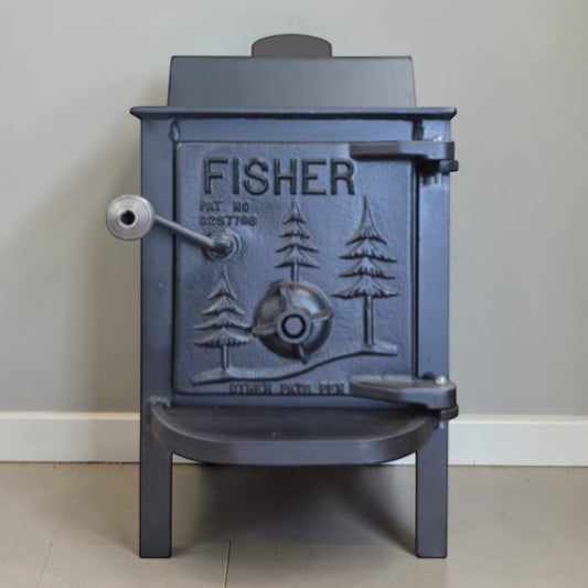 Fisher Baby Bear Wood Stove – Professionally Refurbished RARE Top Vent - Wainfleet Trading Post