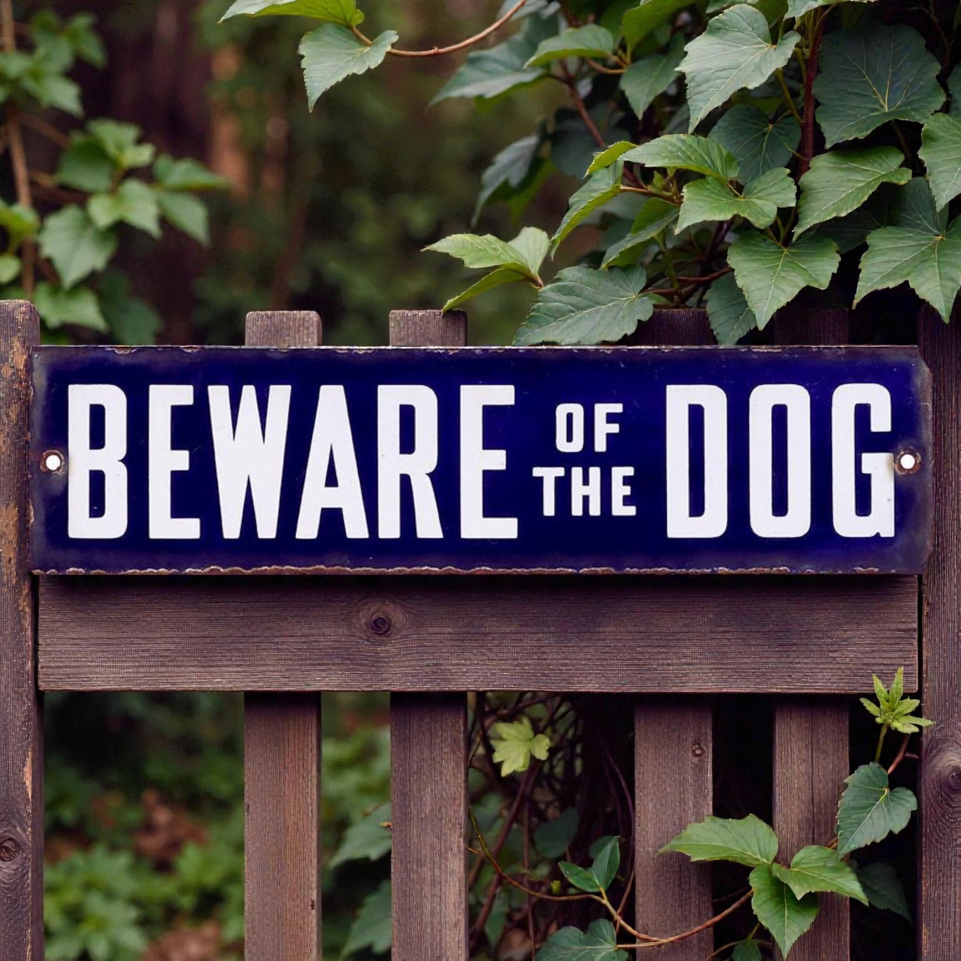 Retro “Beware of the Dog” Aluminum Sign