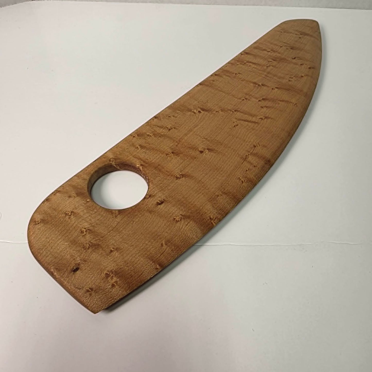 Handcrafted Bird’s Eye Maple Pizza Rocker Cutter