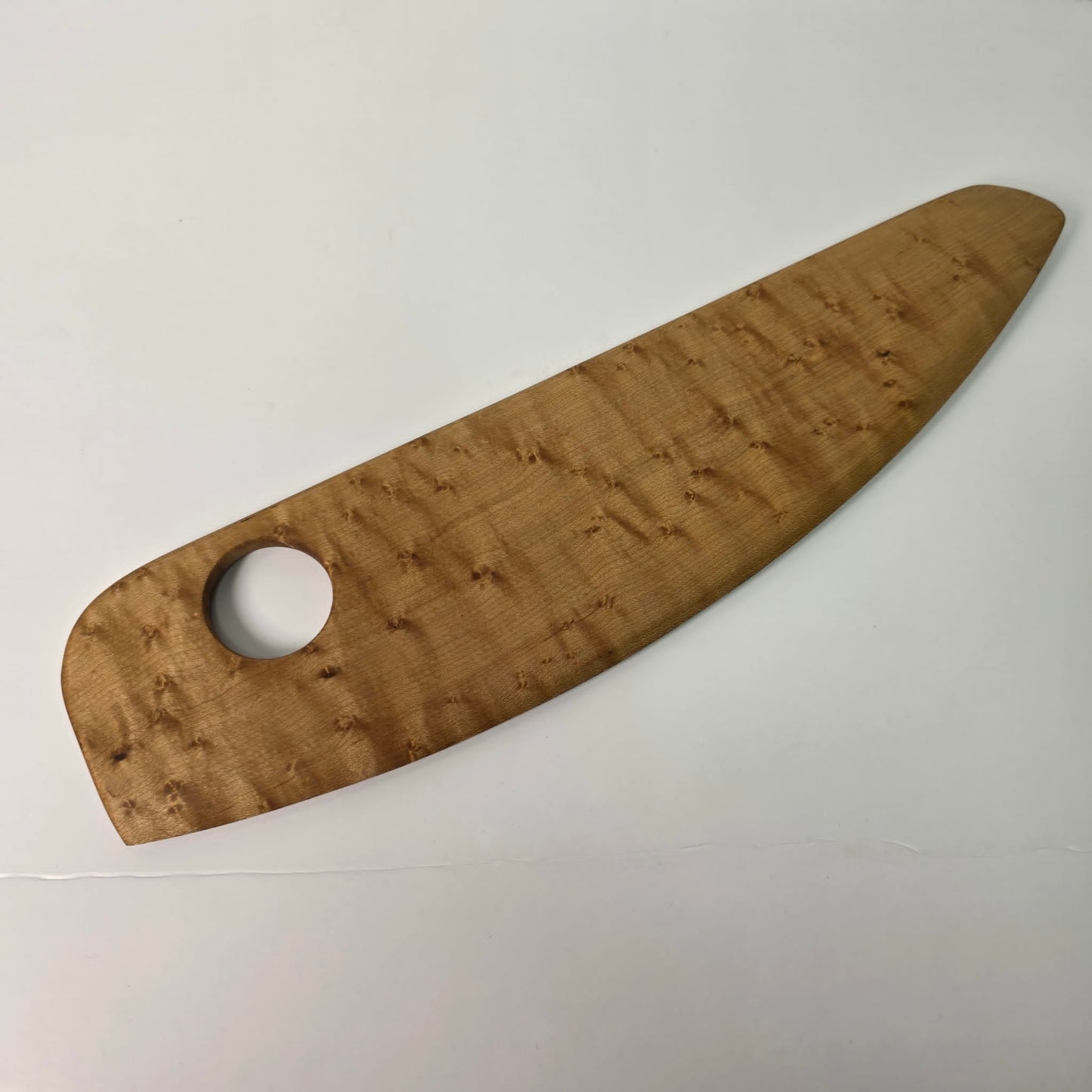 Handcrafted Bird’s Eye Maple Pizza Rocker Cutter