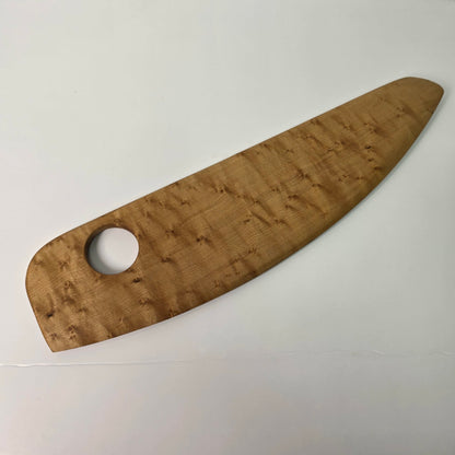 Handcrafted Bird’s Eye Maple Pizza Rocker Cutter