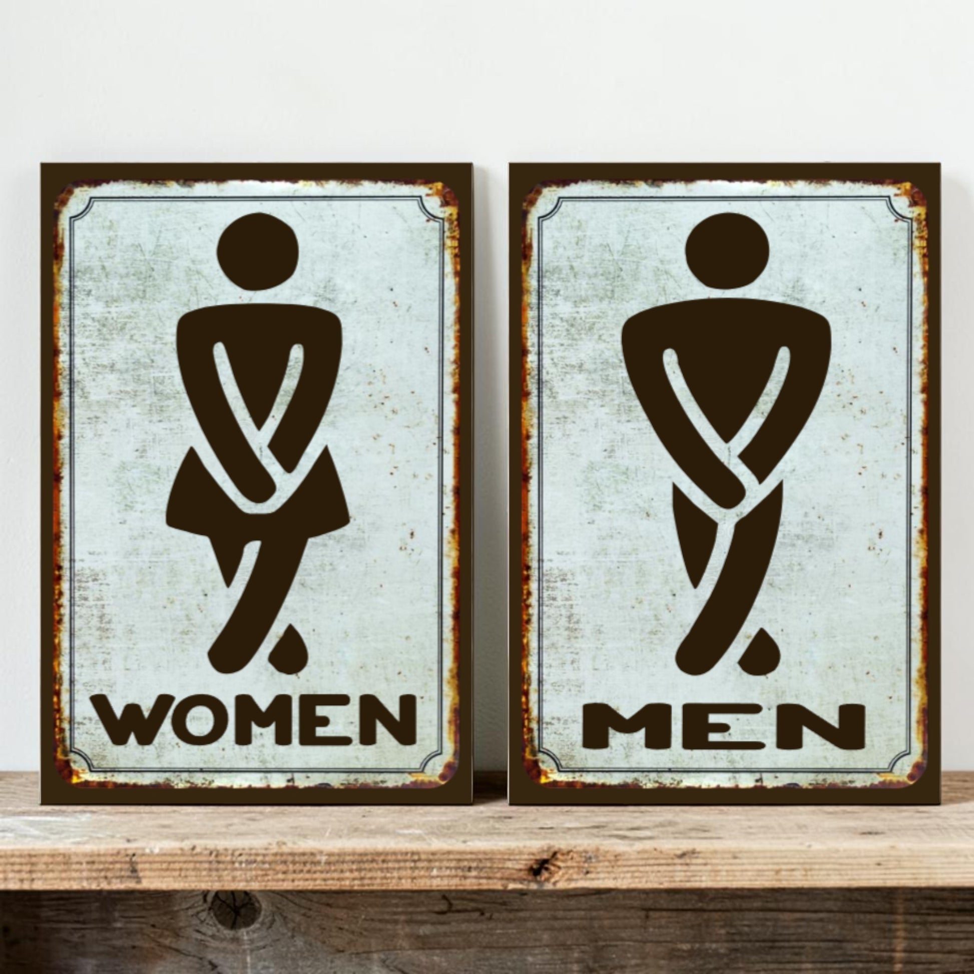 
Funny bathroom sign man
Funny bathroom sign woman
Humor restroom wood sign
Cabin bathroom decor sign
Handmade restroom sign set