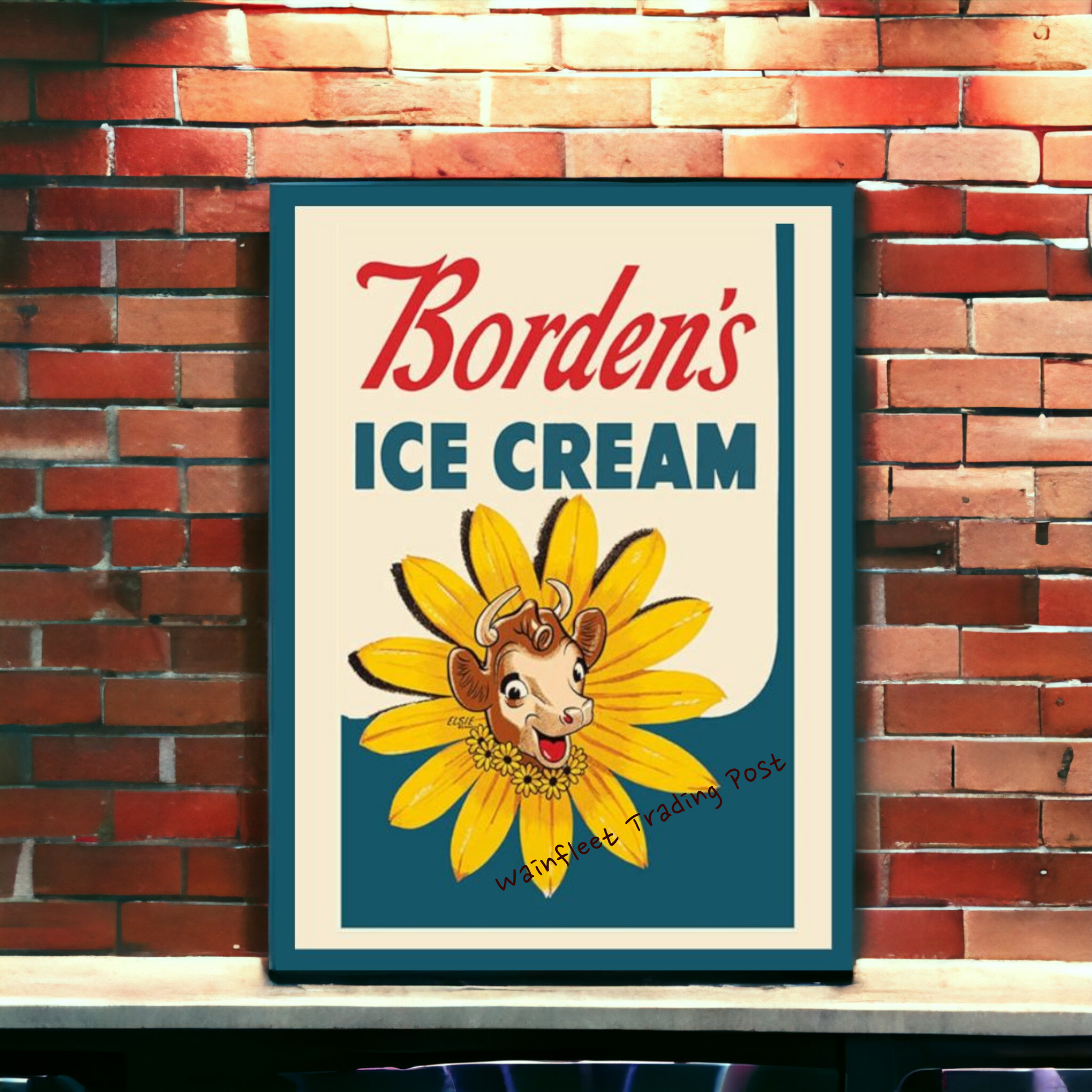 Vintage Styled Bordens's Ice Cream Sign