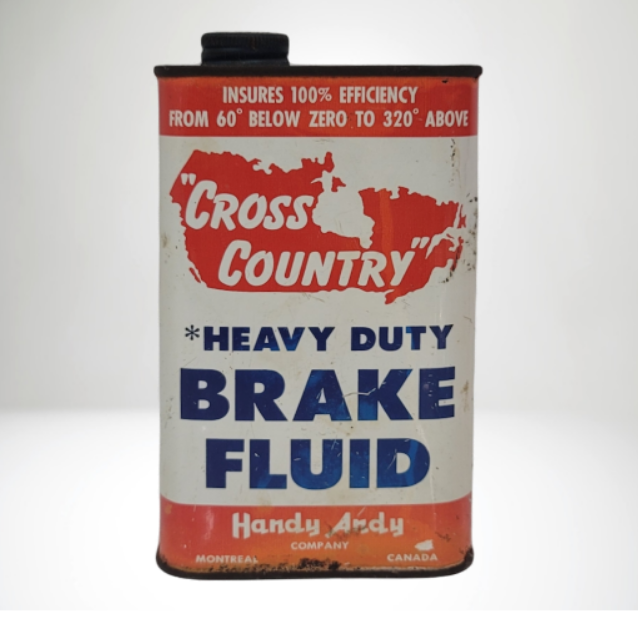 Vintage Cross Country Heavy Duty Brake Fluid Oil Can - Wainfleet Trading Post