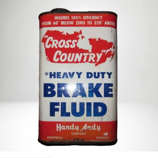 Vintage Cross Country Heavy Duty Brake Fluid Oil Can - Wainfleet Trading Post