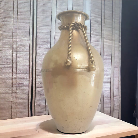 Solid Brass Flower Vase With Braided Rope Made In India