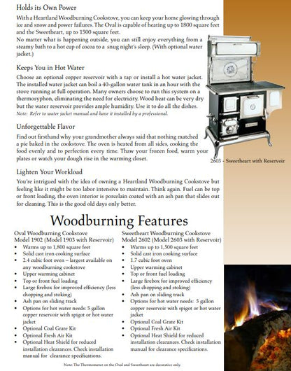 heartland sweetheart wood cookstove