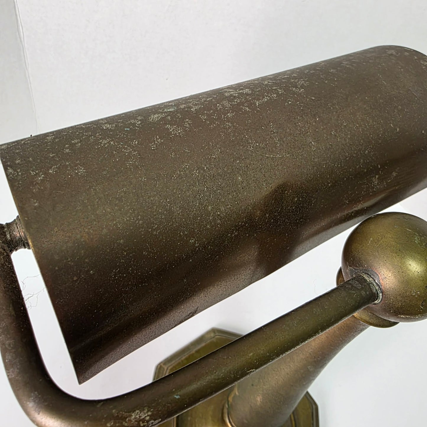Antique Crown Bronze Banker’s Lamp| Art Deco Arts & Crafts Desk Lamp 
