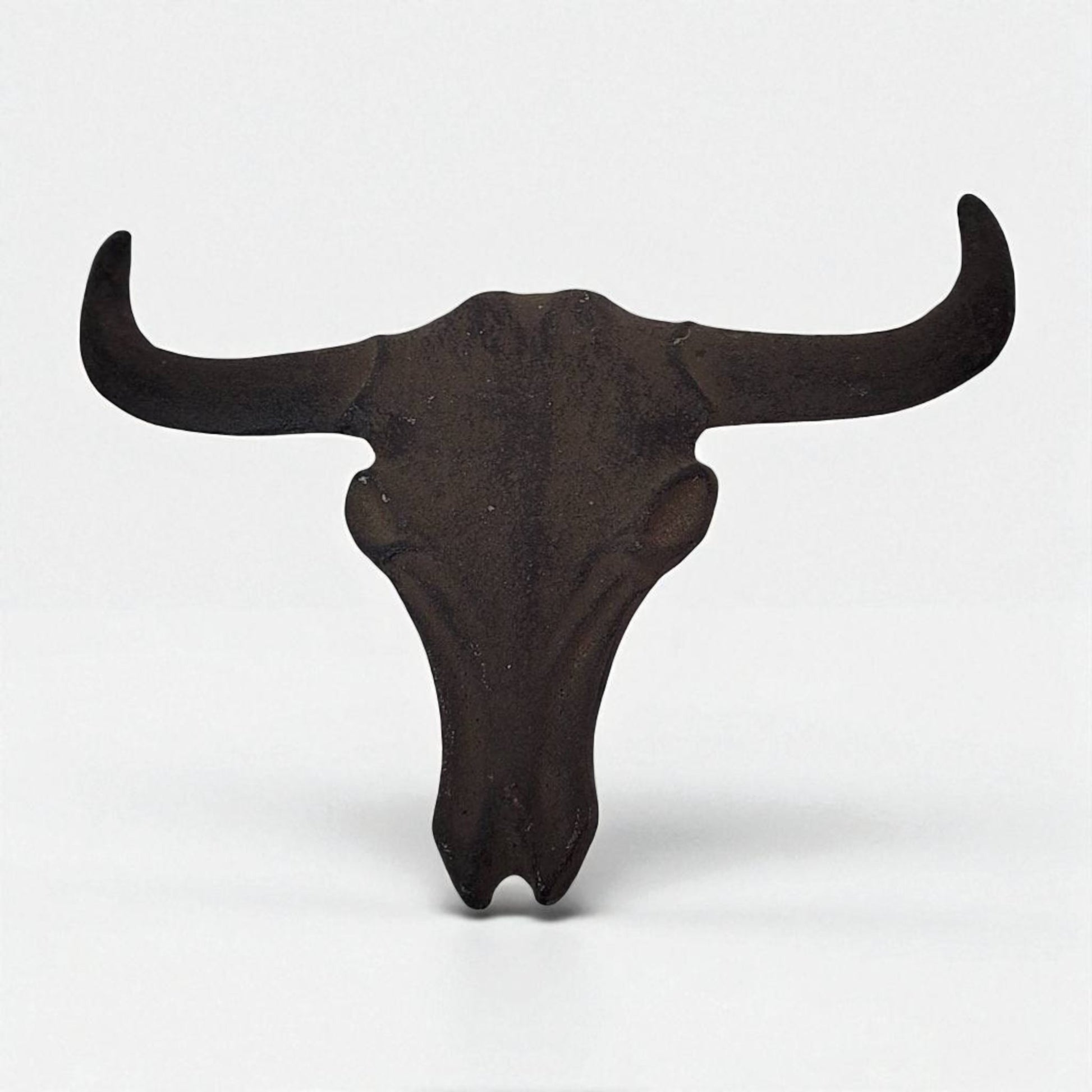 Cast Iron Bull Skull Wall Hanging Western Cowboy Decor