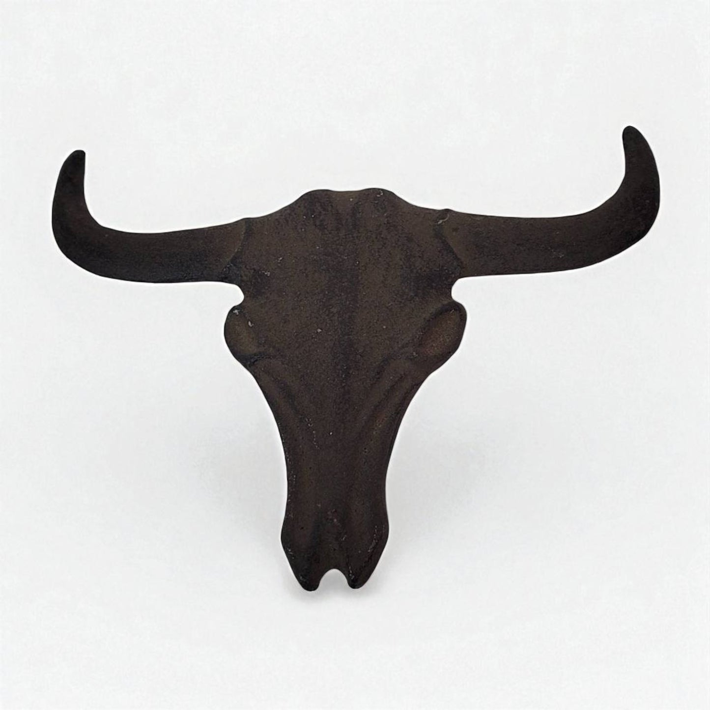 Cast Iron Bull Skull Wall Hanging Western Cowboy Decor