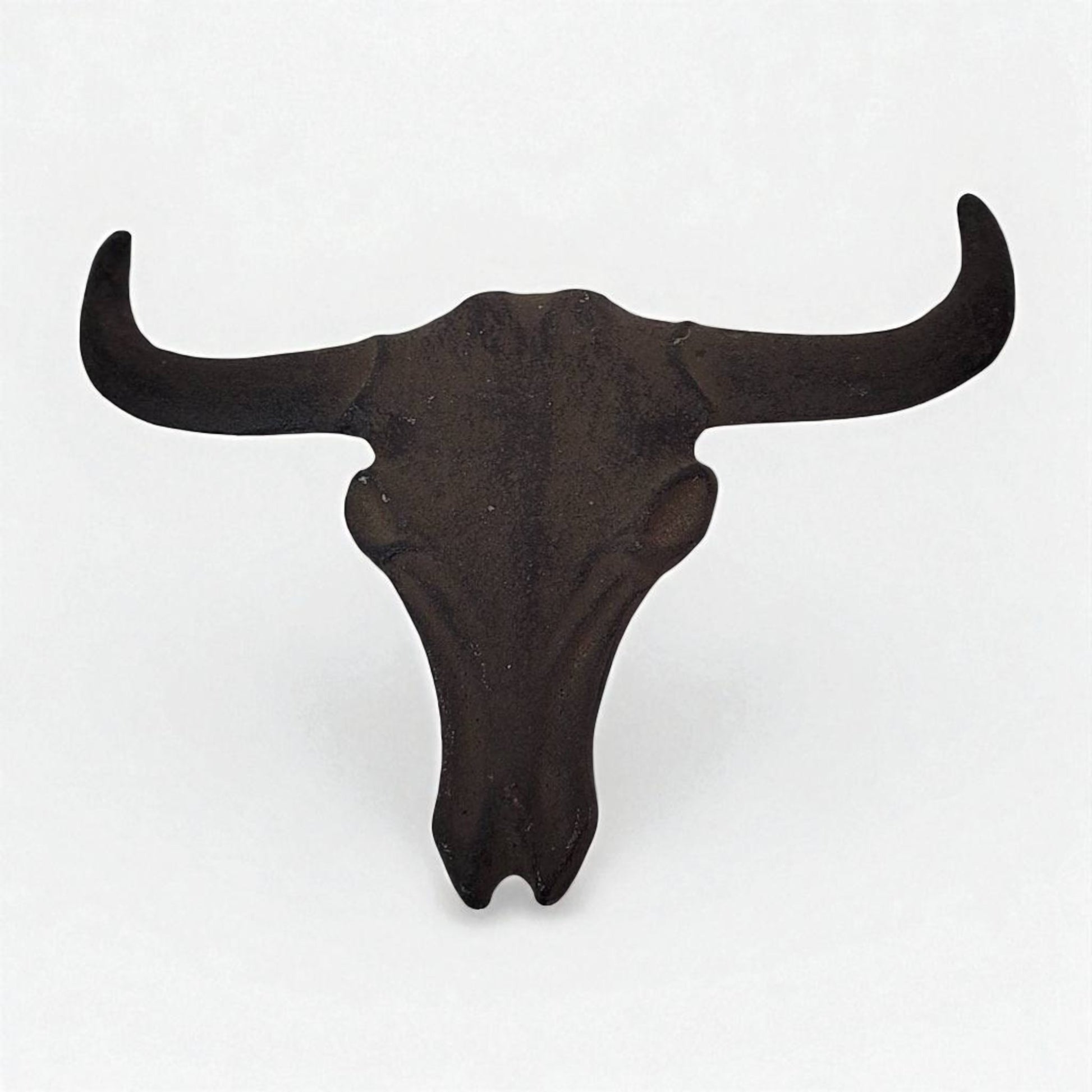 Cast Iron Bull Skull Wall Hanging Western Cowboy Decor