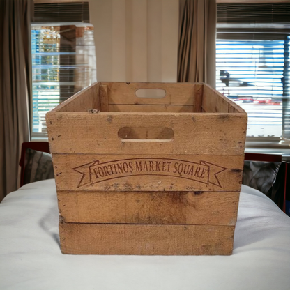 Rustic Wooden Produce Crate Fortinos Market Square