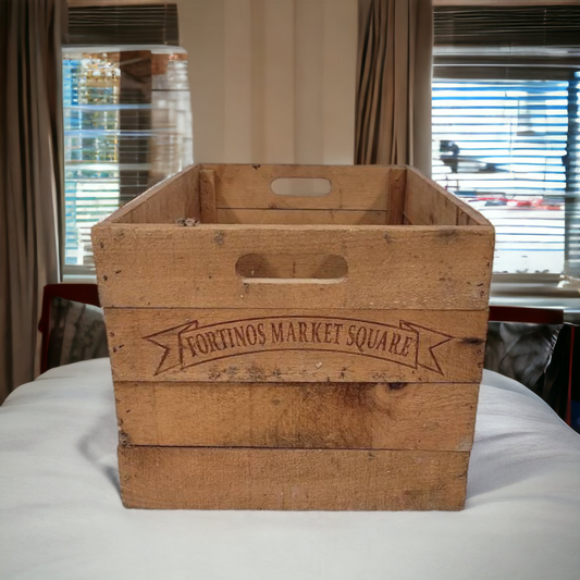 Rustic Wooden Havest Basket Fortinos Market Square