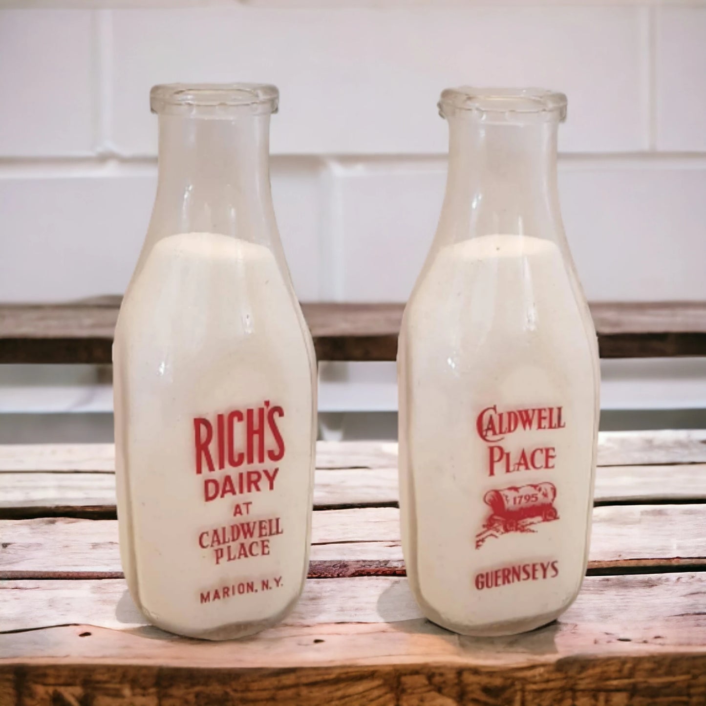 Rich's Dairy Milk Bottle Caldwell Place New York