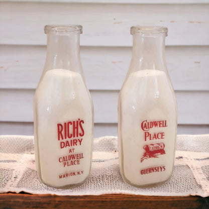 Rich's Dairy Milk Bottle Caldwell Place New York